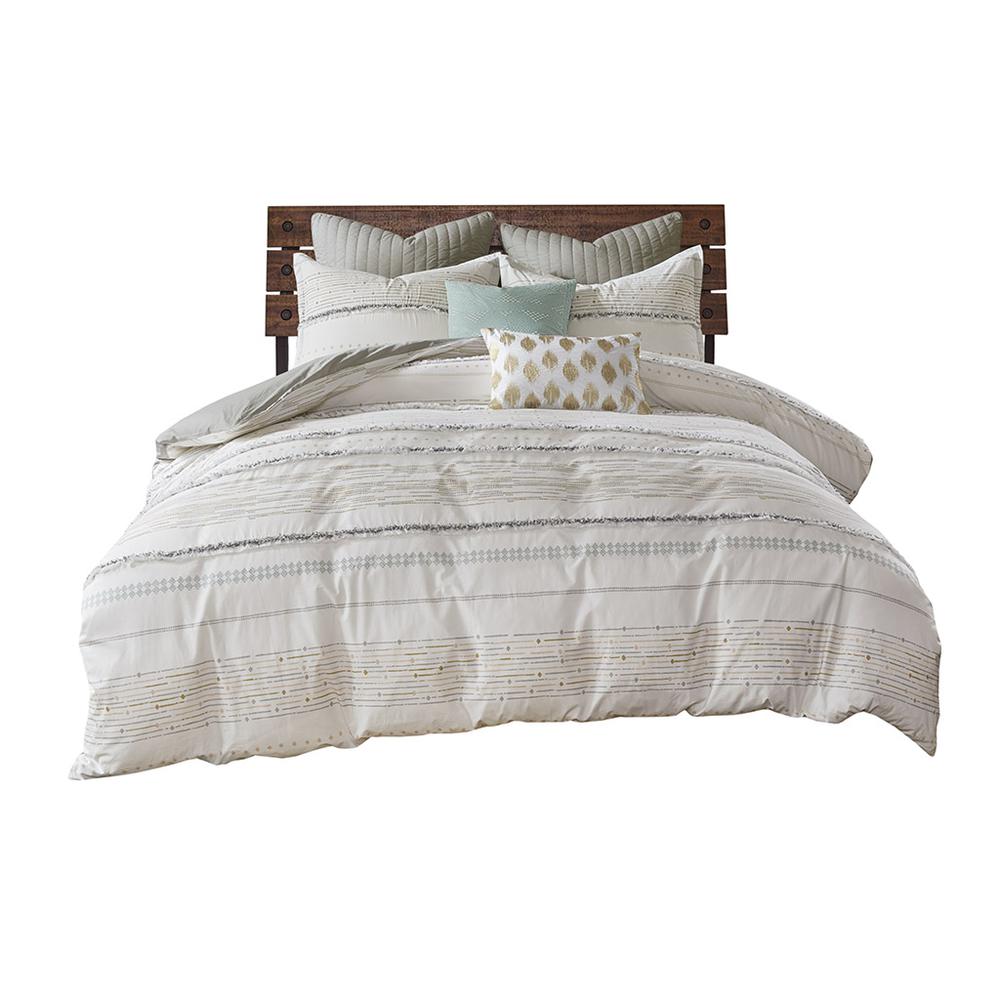 Cotton Printed Duvet Cover Set with Trims. Picture 5