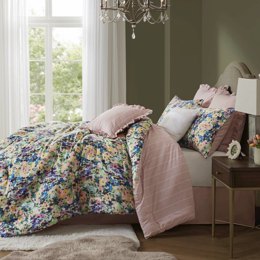 Ophelia 8PCS Comforter Set, Multi color. Picture 5