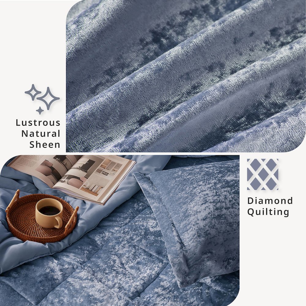 Velvet Duvet Cover Set with Throw Pillow. Picture 2