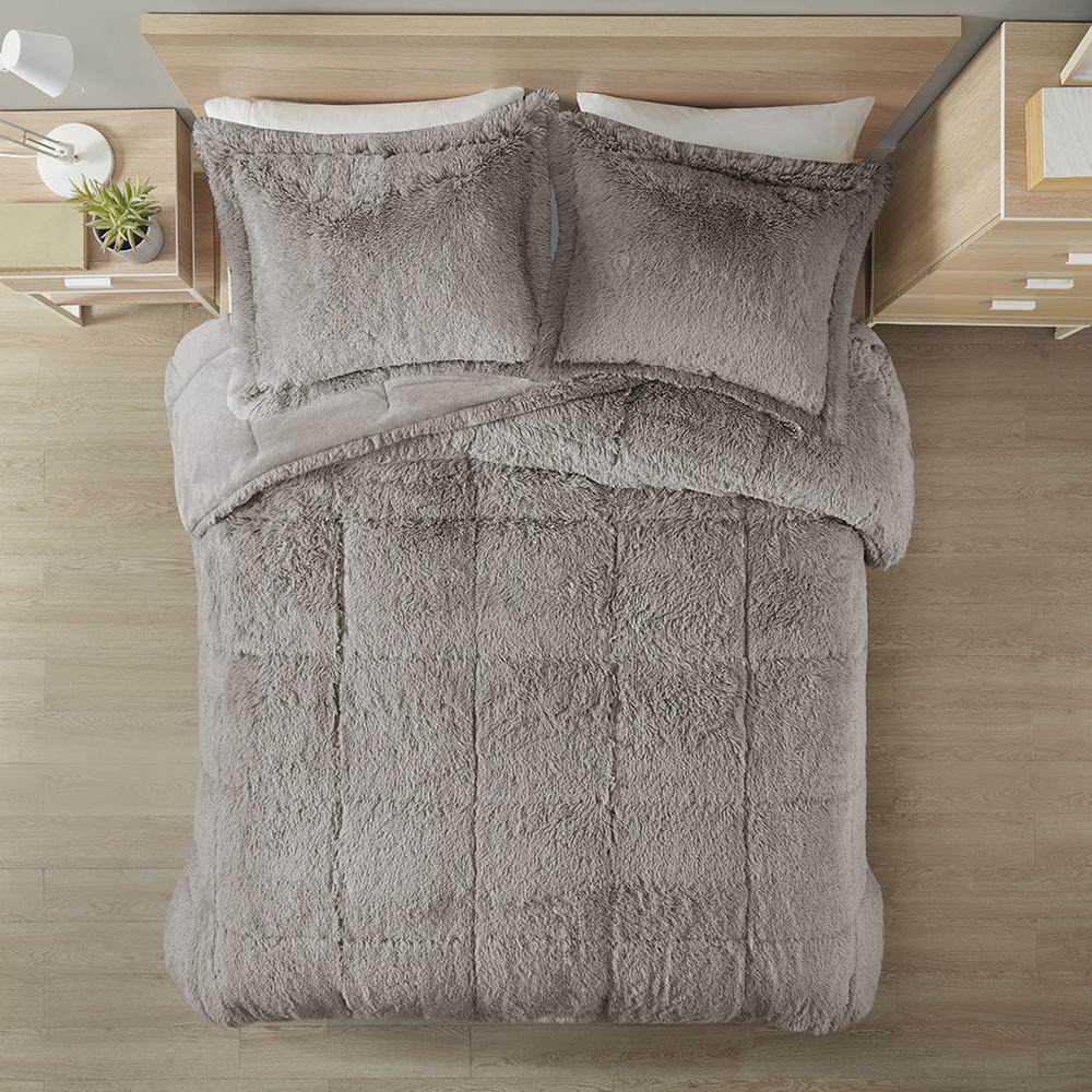 Shaggy Long Fur Comforter Mini Set. Picture 3