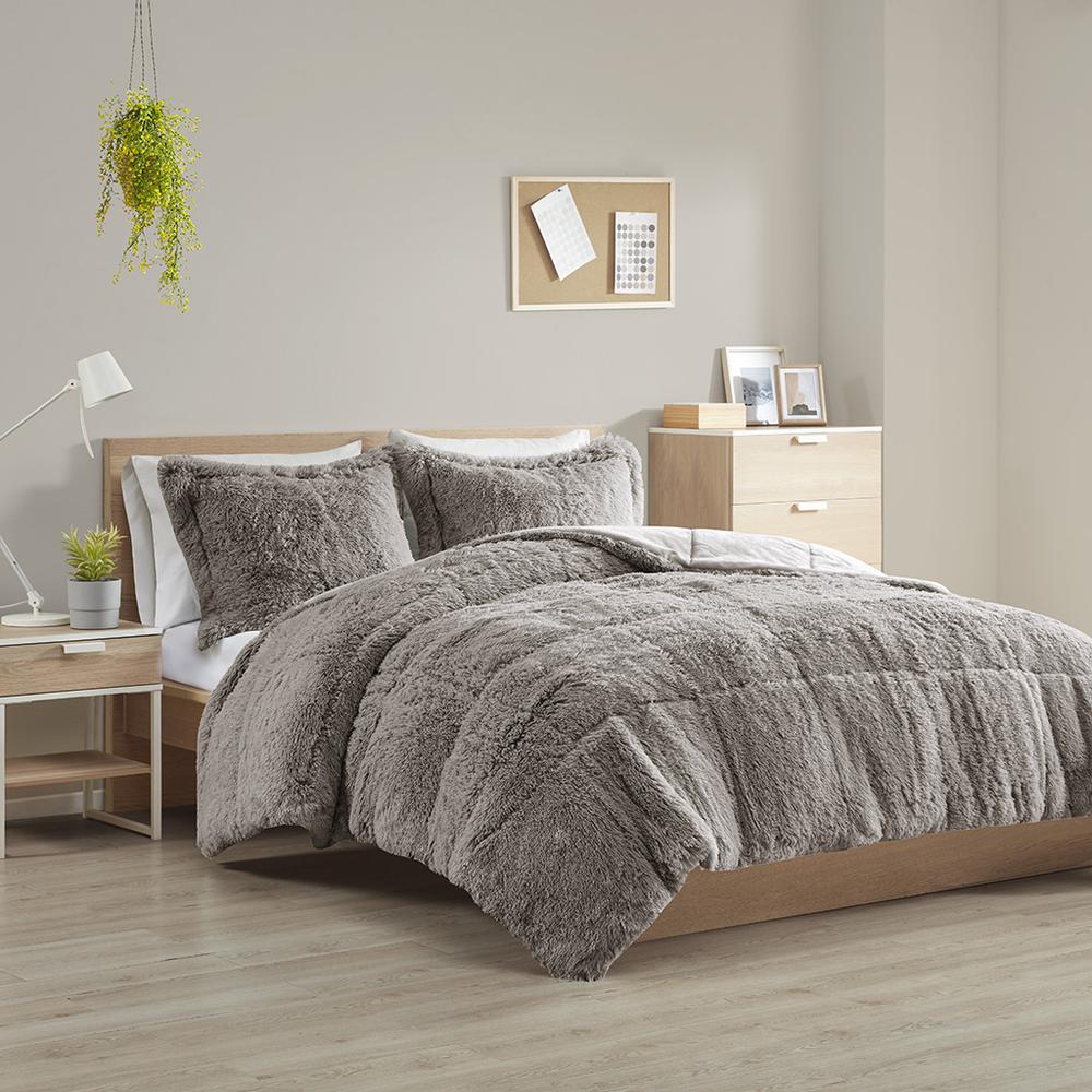 Shaggy Long Fur Comforter Mini Set. Picture 4