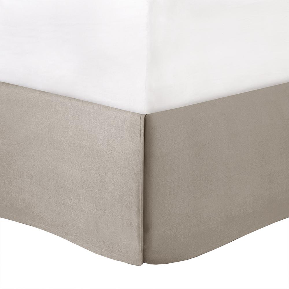 Laurel 7 Piece Tufted Comforter Set, Taupe color. Picture 1