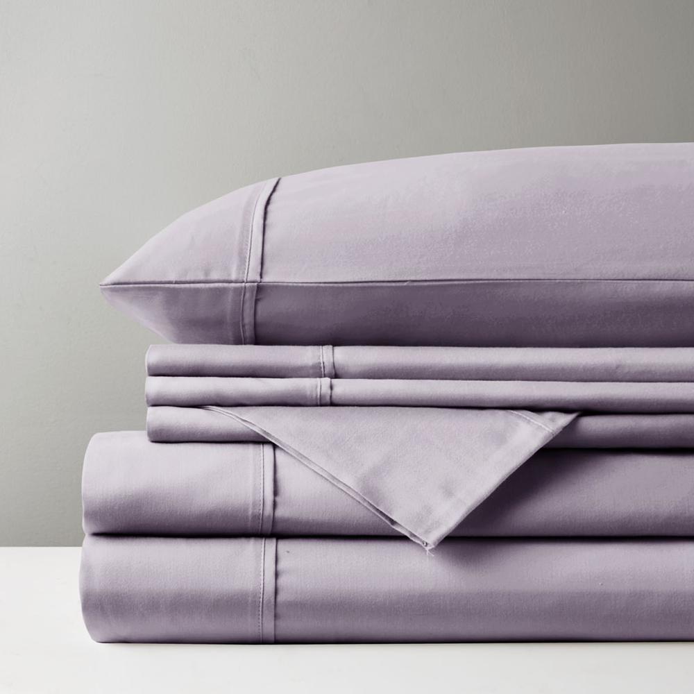 800 Thread Count Cotton Blend Sateen Sheet Set, Purple color. Picture 3