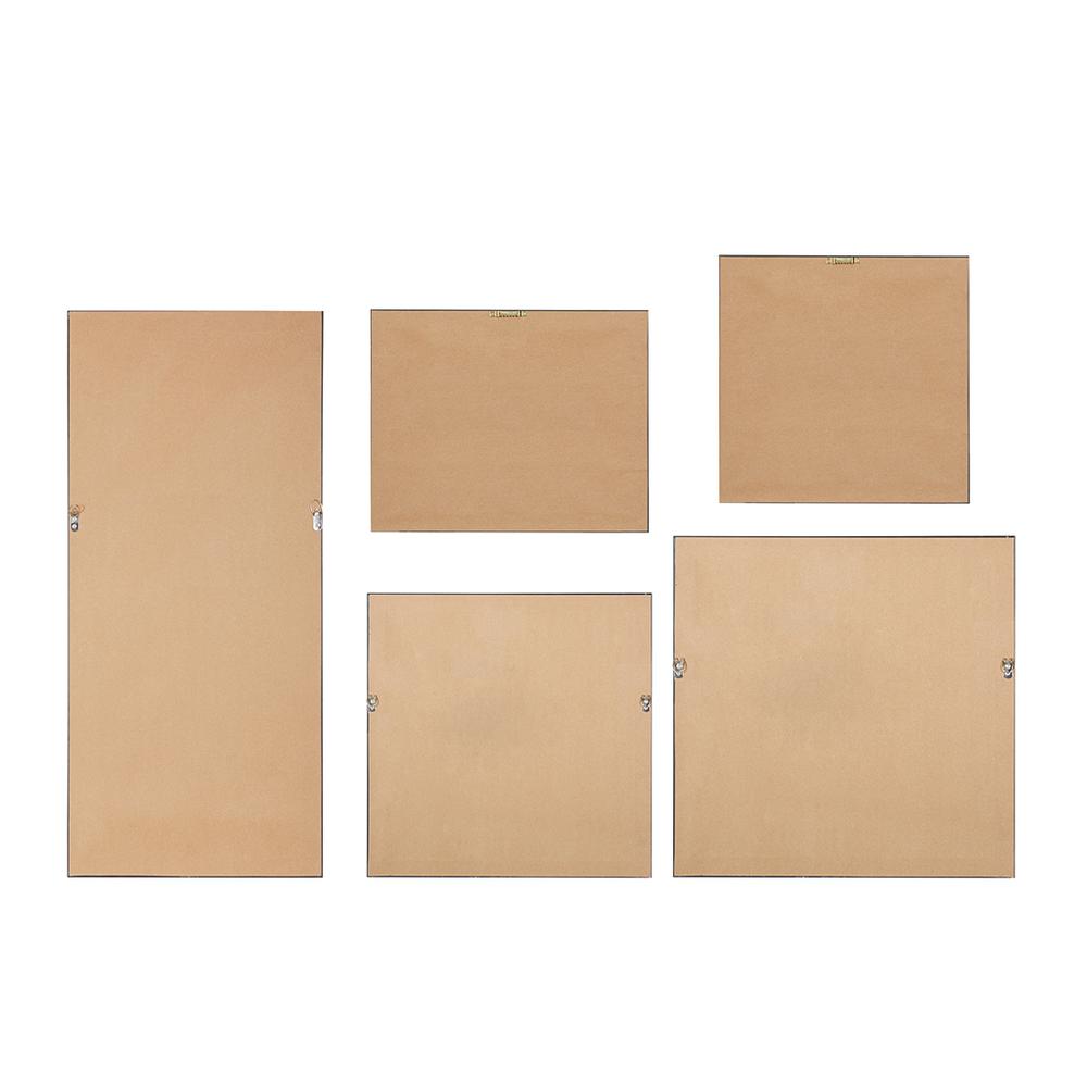 Abstract 5-piece Gallery Framed Canvas Wall Art Set. Picture 5