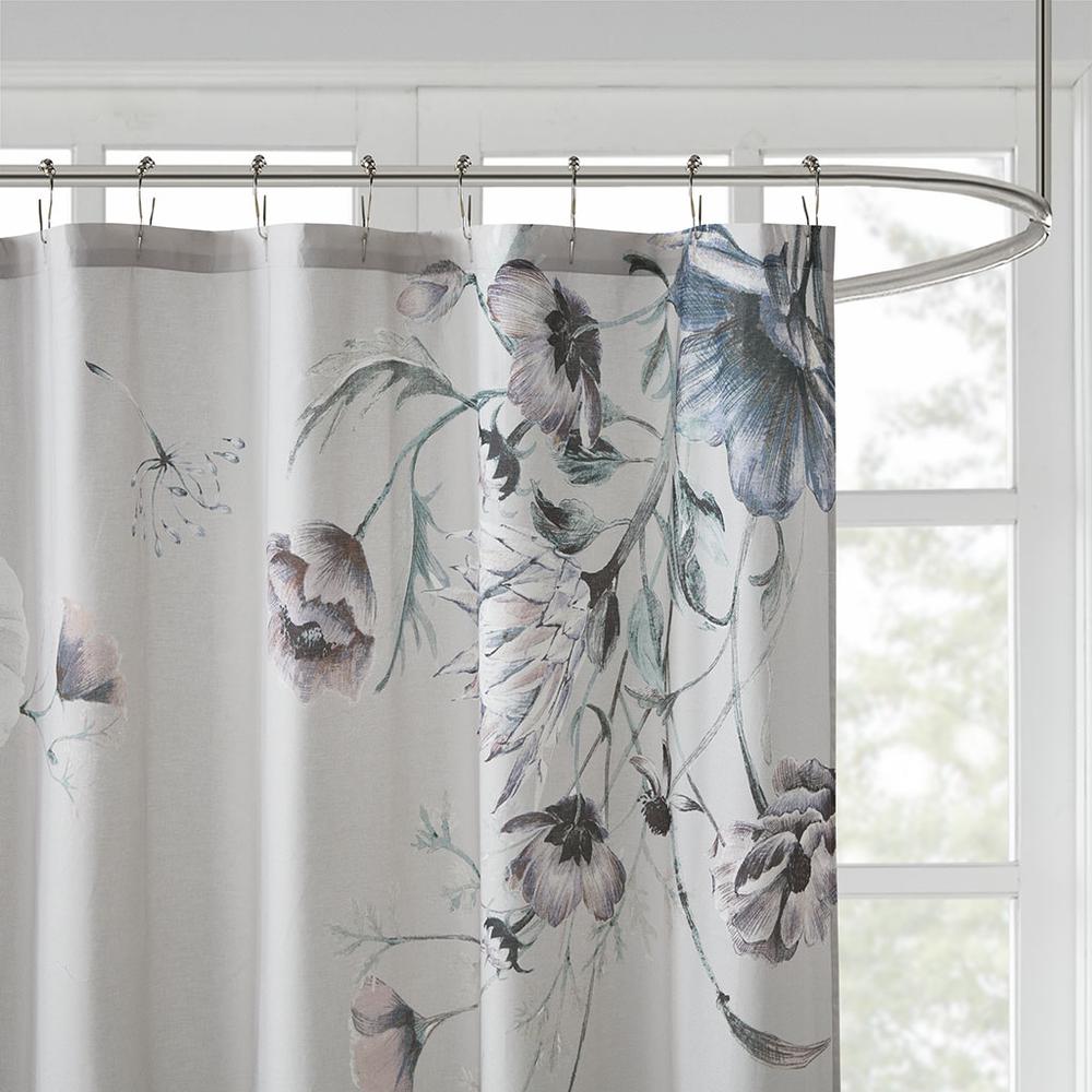 Printed Cotton Shower Curtain. Picture 5