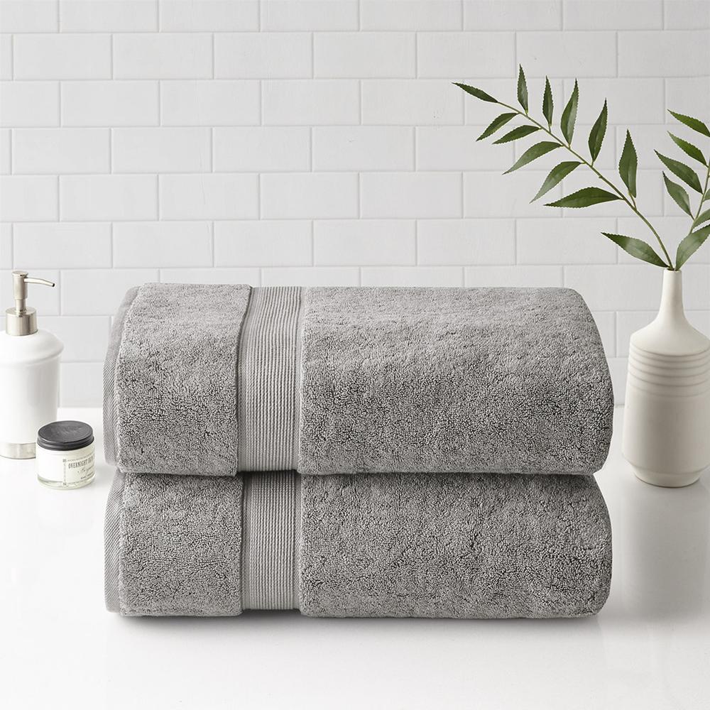 100% Cotton Bath Sheet Antimicrobial 2 Piece Set. Picture 4