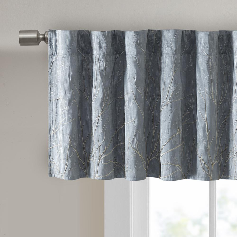 Faux Silk Embroidered Window Valance. Picture 5
