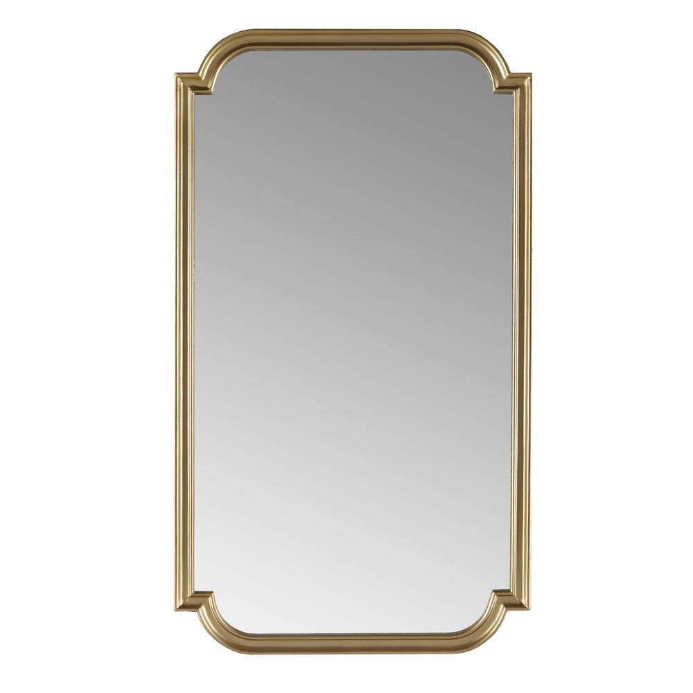 Gold Scalloped Wood Wall Mirror. Picture 1