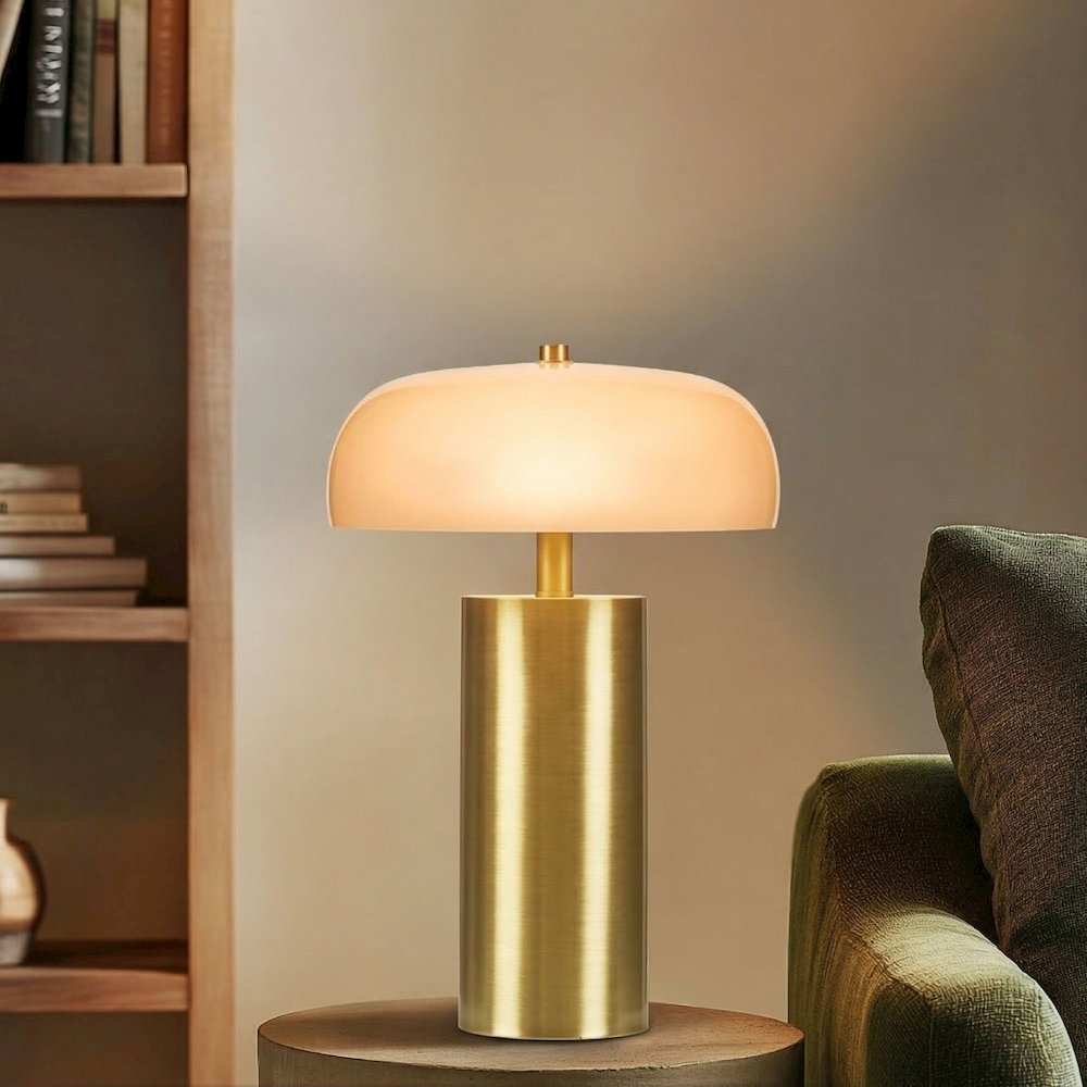 Nilo Table Lamp with Opaque Glass Shade. Picture 1