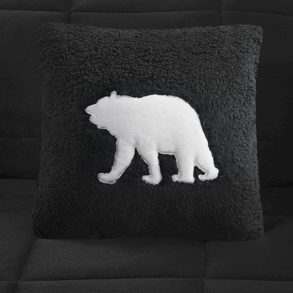 Plush to Sherpa Down Alternative Comforter Set. Picture 2