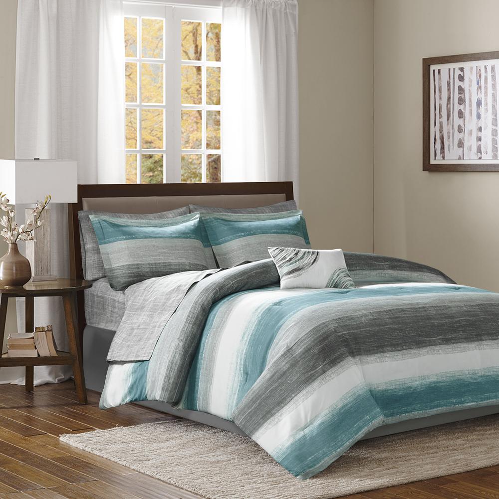7 Piece Comforter Set with Cotton Bed Sheets. Picture 3
