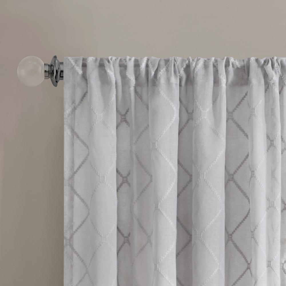 Diamond Sheer Window Curtain Panel. Picture 1
