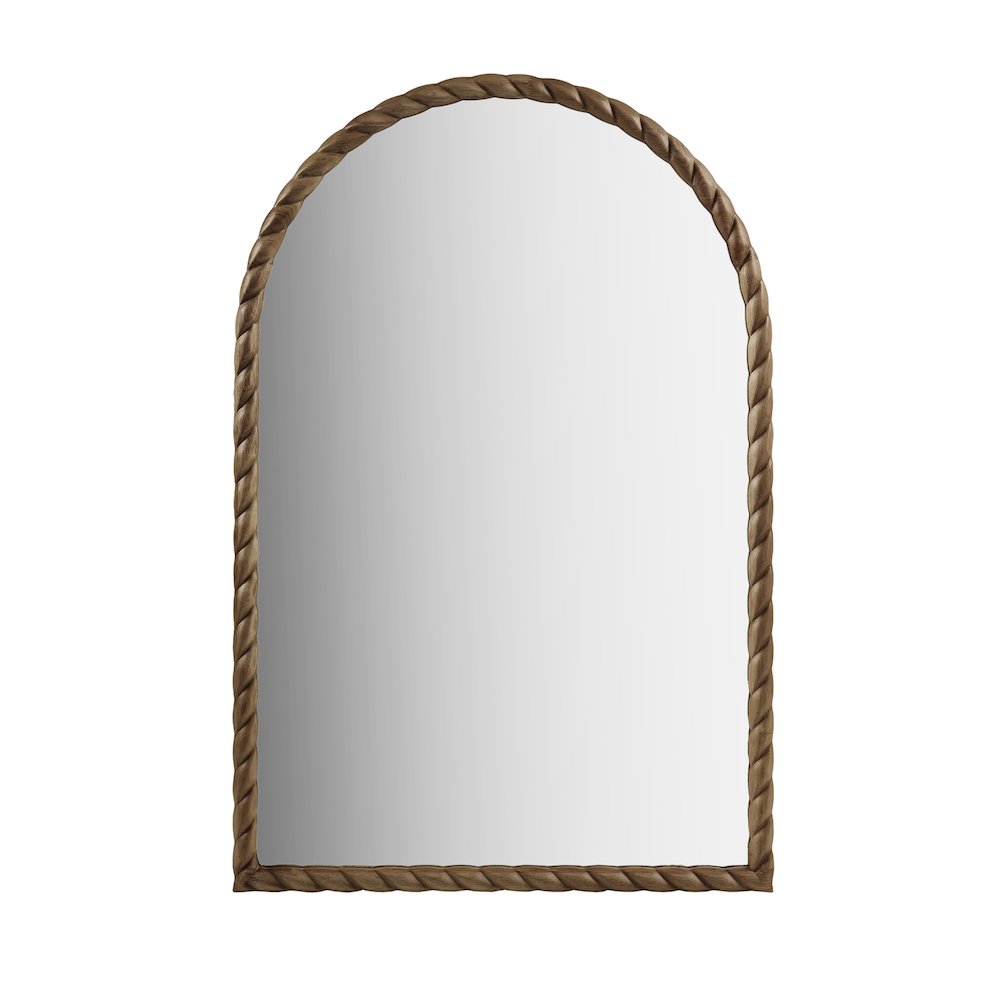 Montra Arched Braided Wood Wall Mirror. Picture 1