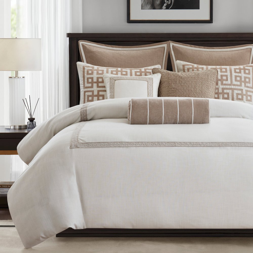 Jarvis Embroidery Oversized Duvet Style Comforter Set. Picture 1