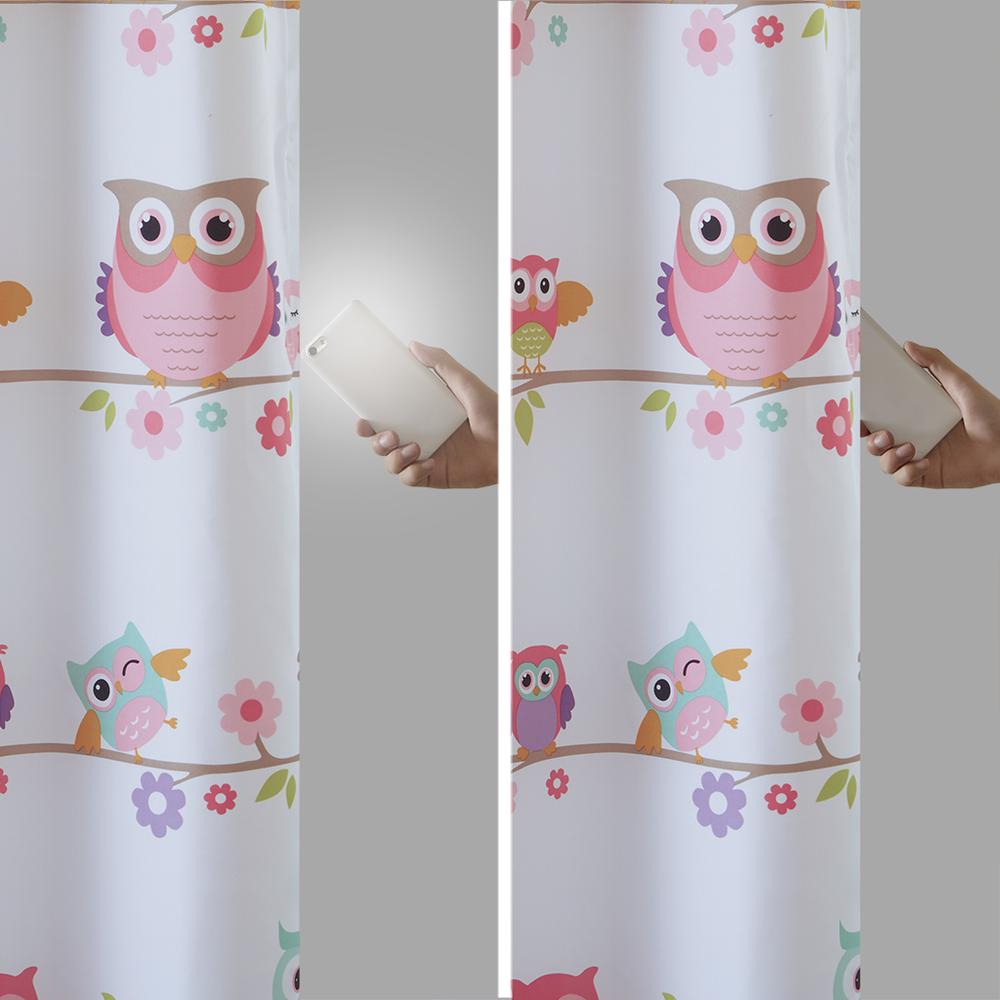 Owl Printed Blackout Curtain Panel. Picture 3