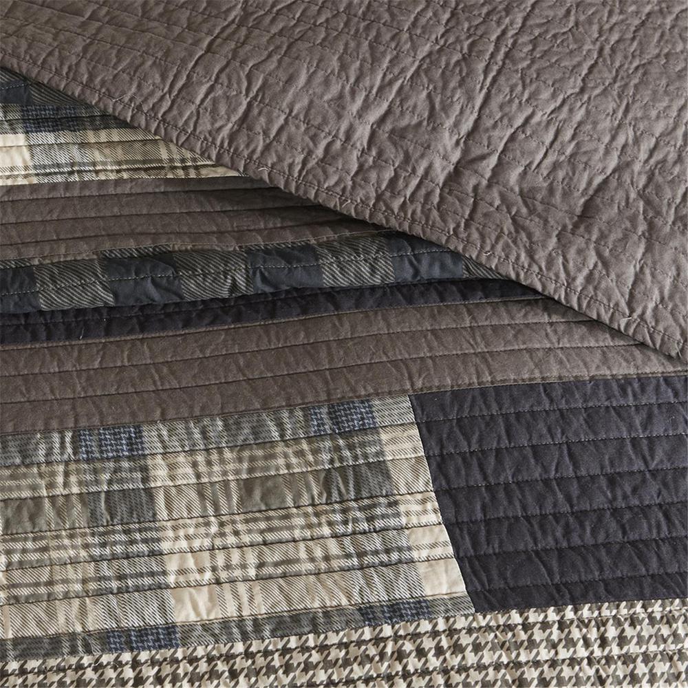 Winter Plains 100% Cotton Oversized Quilt Mini Set, Taupe color. Picture 3