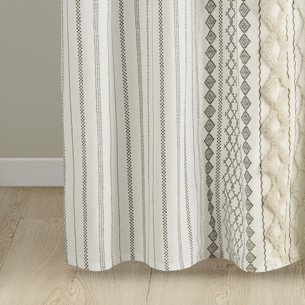 Cotton Printed Shower Curtain with Chenille. Picture 2