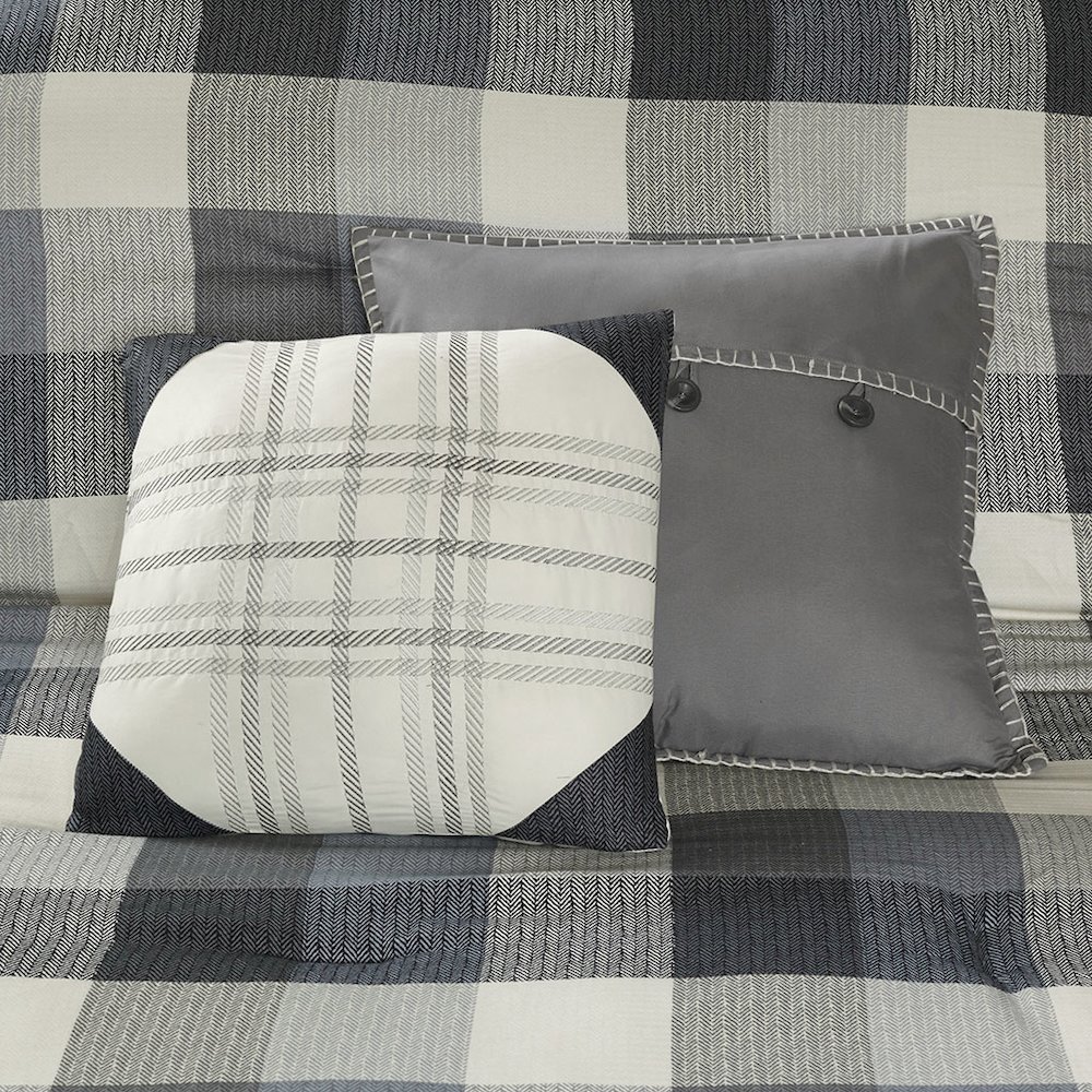 7 Piece Herringbone Comforter Set. Picture 5