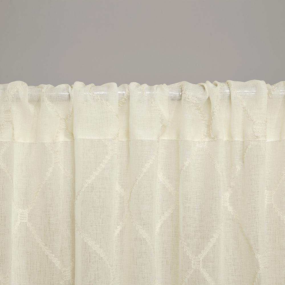 Diamond Sheer Window Curtain Panel. Picture 3