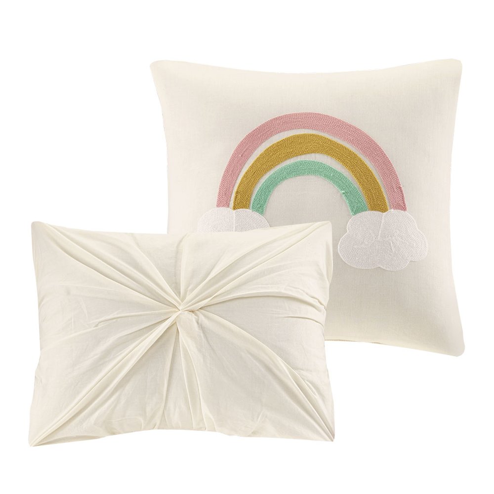 Cotton Jacquard Pom Pom Comforter Set. Picture 3