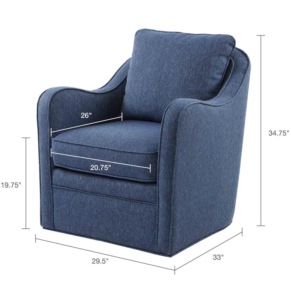 Navy Swivel Chair - Classic Comfort Collection, Belen Kox. Picture 6
