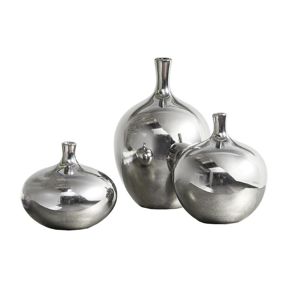Mirrored Ceramic Decorative Vases 3-piece set. Picture 3
