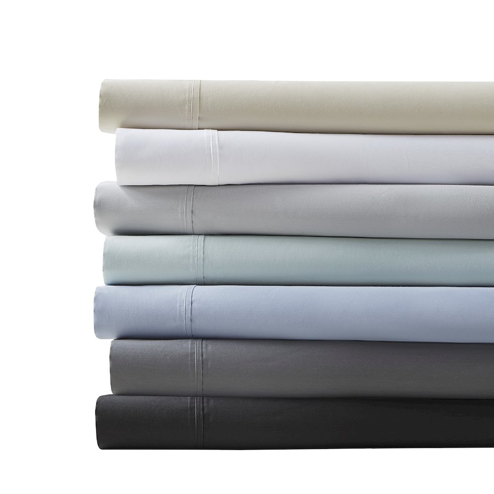 1500 Thread Count Cotton Blend 4 PC Sheet Set, Black color. Picture 4