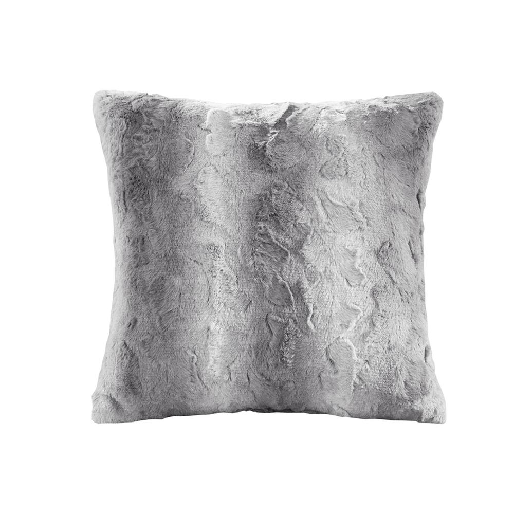 Faux Fur Square Pillow. Picture 3