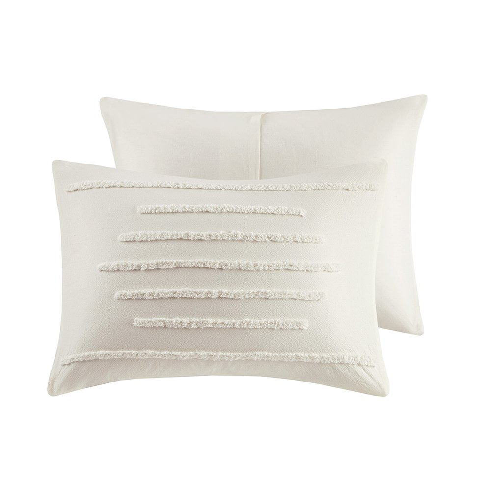 3 Piece Cotton Chenille Comforter Set. Picture 3