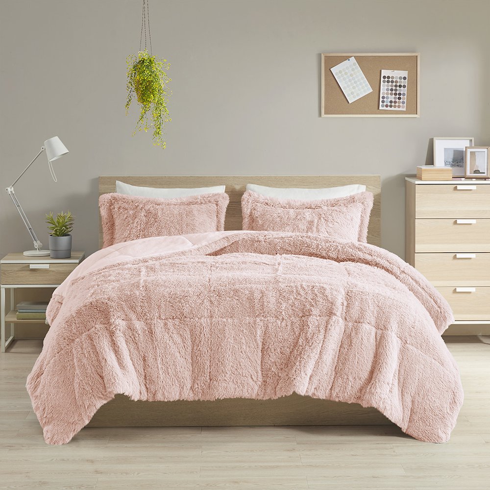 Shaggy Long Fur Comforter Mini Set. Picture 5