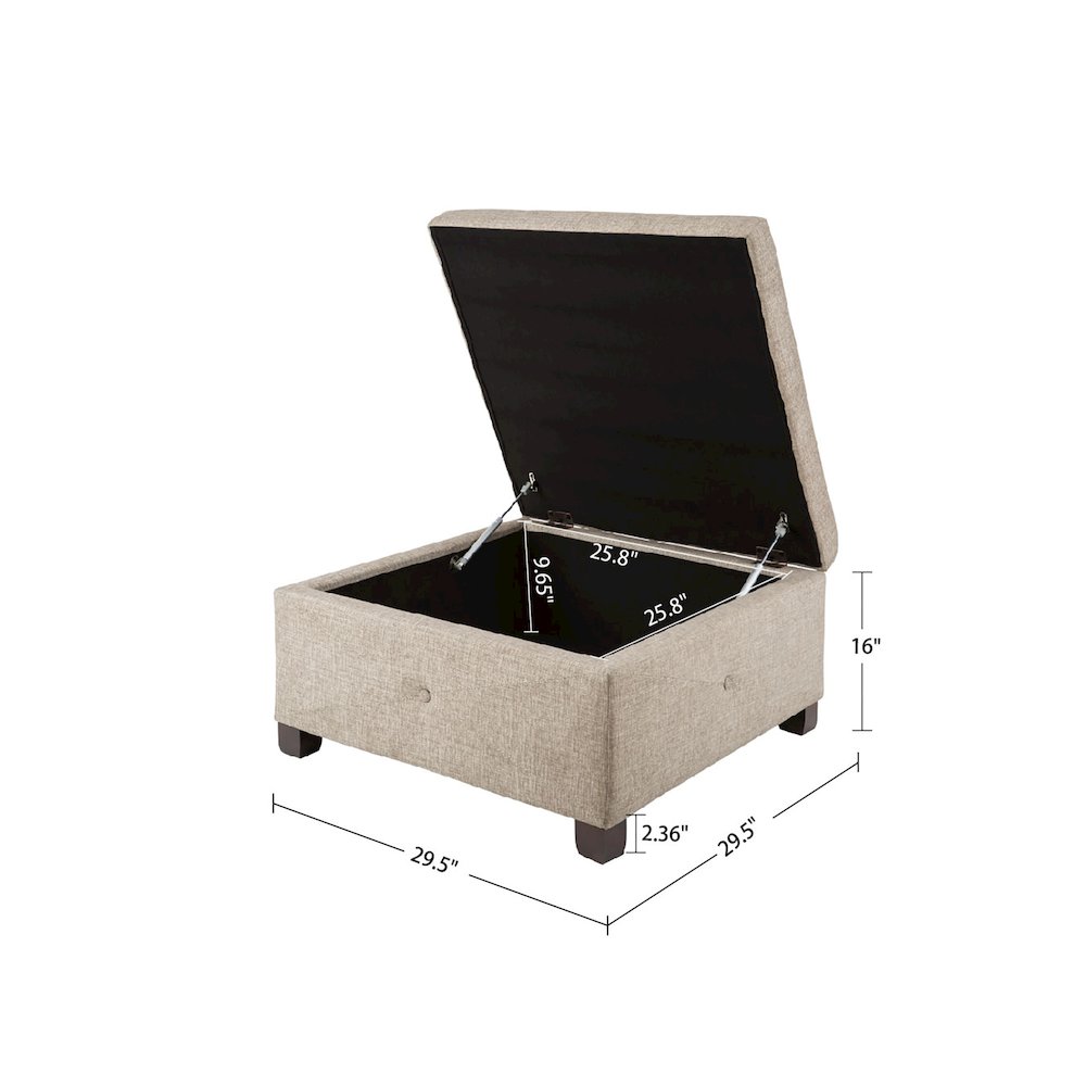 Soft Close Storage Ottoman. Picture 5