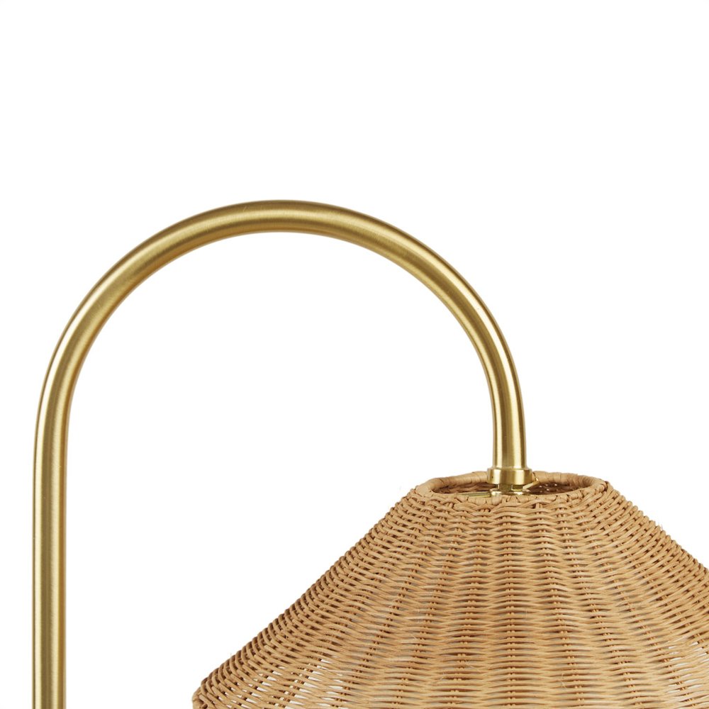 Rattan Weave Shade Floor Lamp. Picture 3