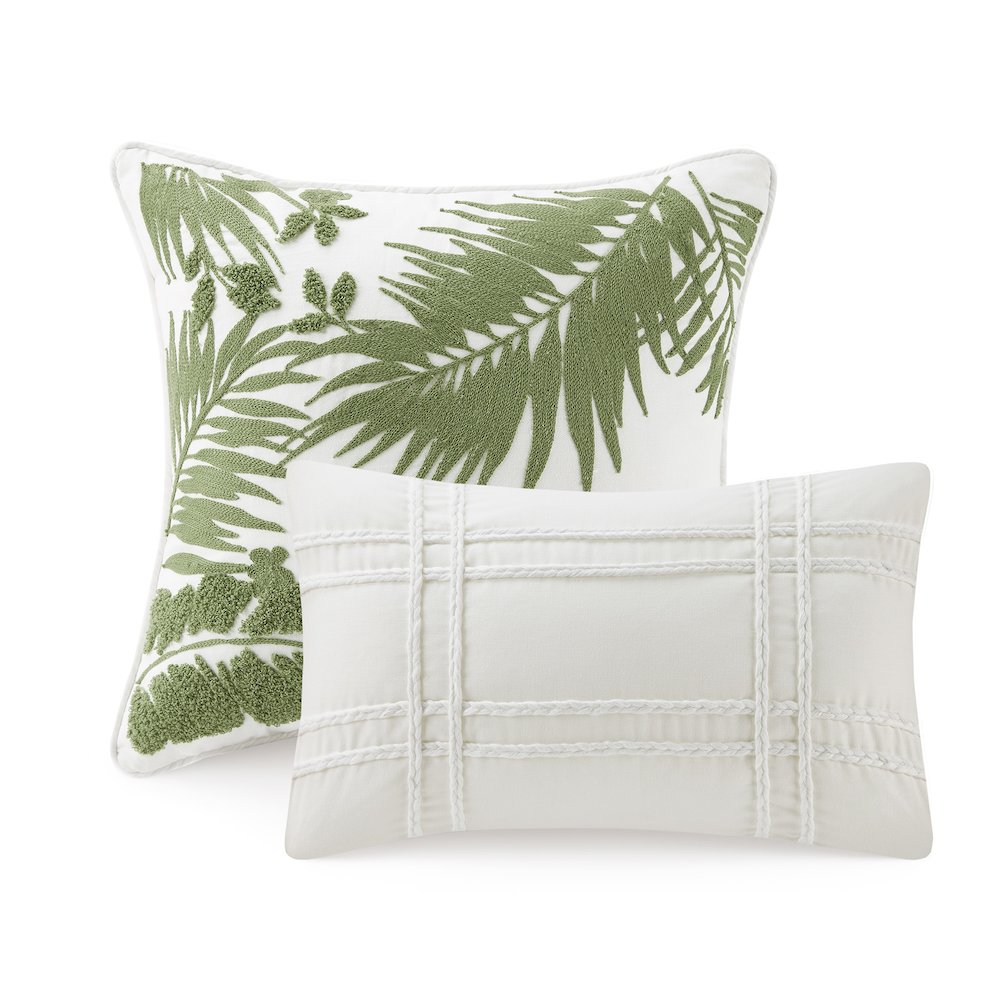 Kiawah Island 5 Piece Cotton Duvet Cover Set with Throw Pillow. Picture 2