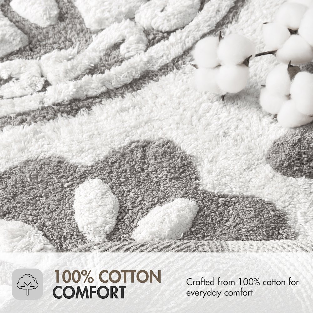 Casablanca Medallion Cotton Tufted Bath Rug. Picture 2