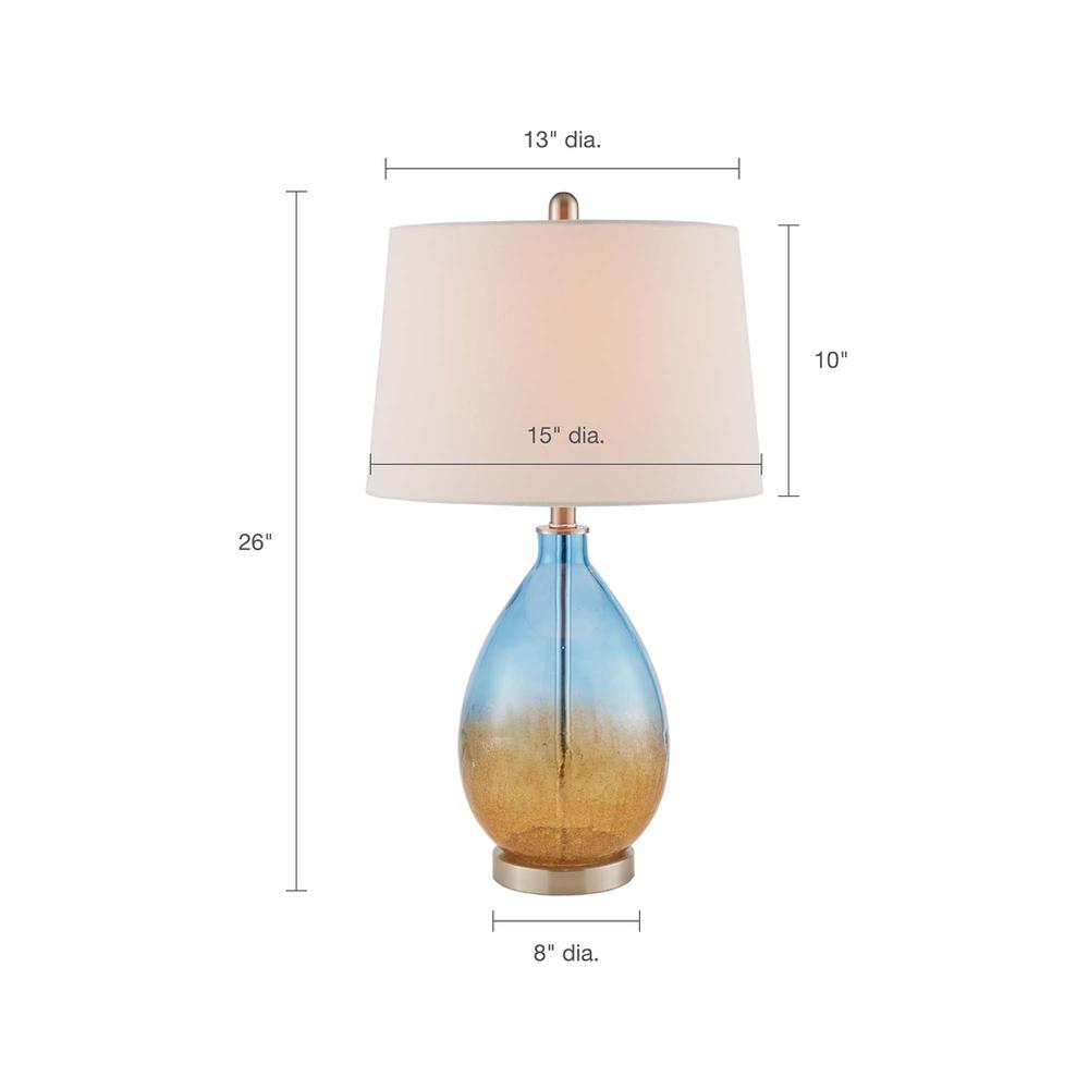 Cortina Blue Glass Table Lamp Set, Belen Kox. Picture 6
