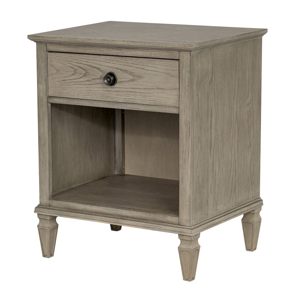 Victoria Nightstand, Reclaimed Grey color. Picture 1