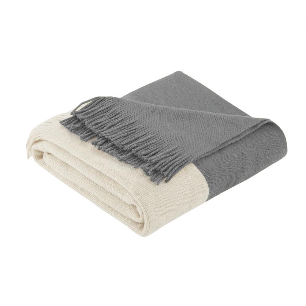 Color Block Faux Cashmere Throw. Picture 3