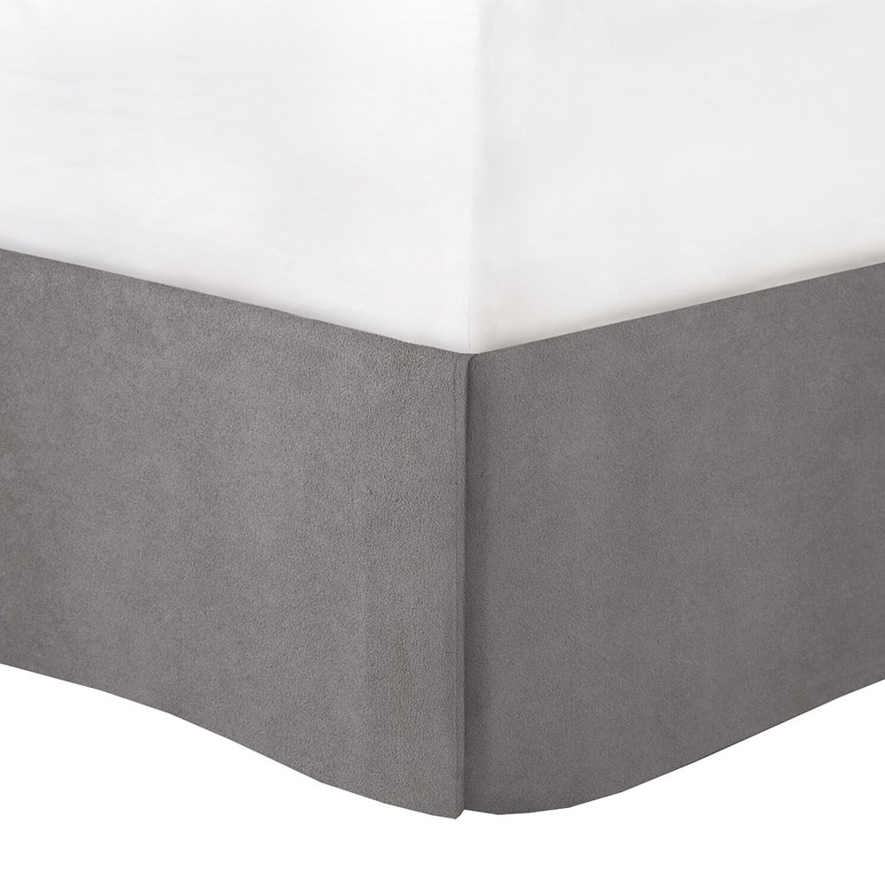 Dallas 7 Piece Micro Corduroy Comforter Set, Grey color. Picture 5