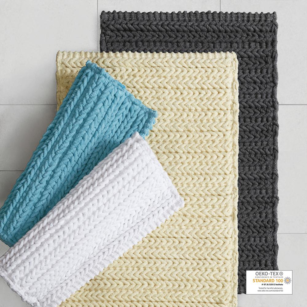 100% Cotton Chenille Chain Stitch Rug. Picture 3
