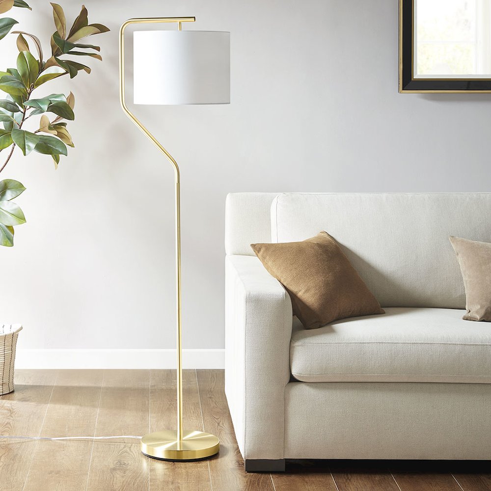 Angular Arched Metal Floor Lamp. Picture 4