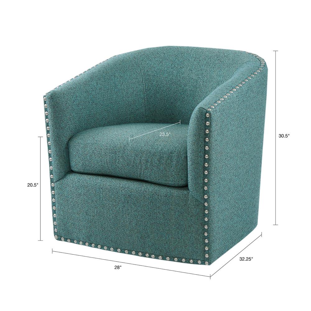 Indigo Teal Swivel Chair, Belen Kox. Picture 7