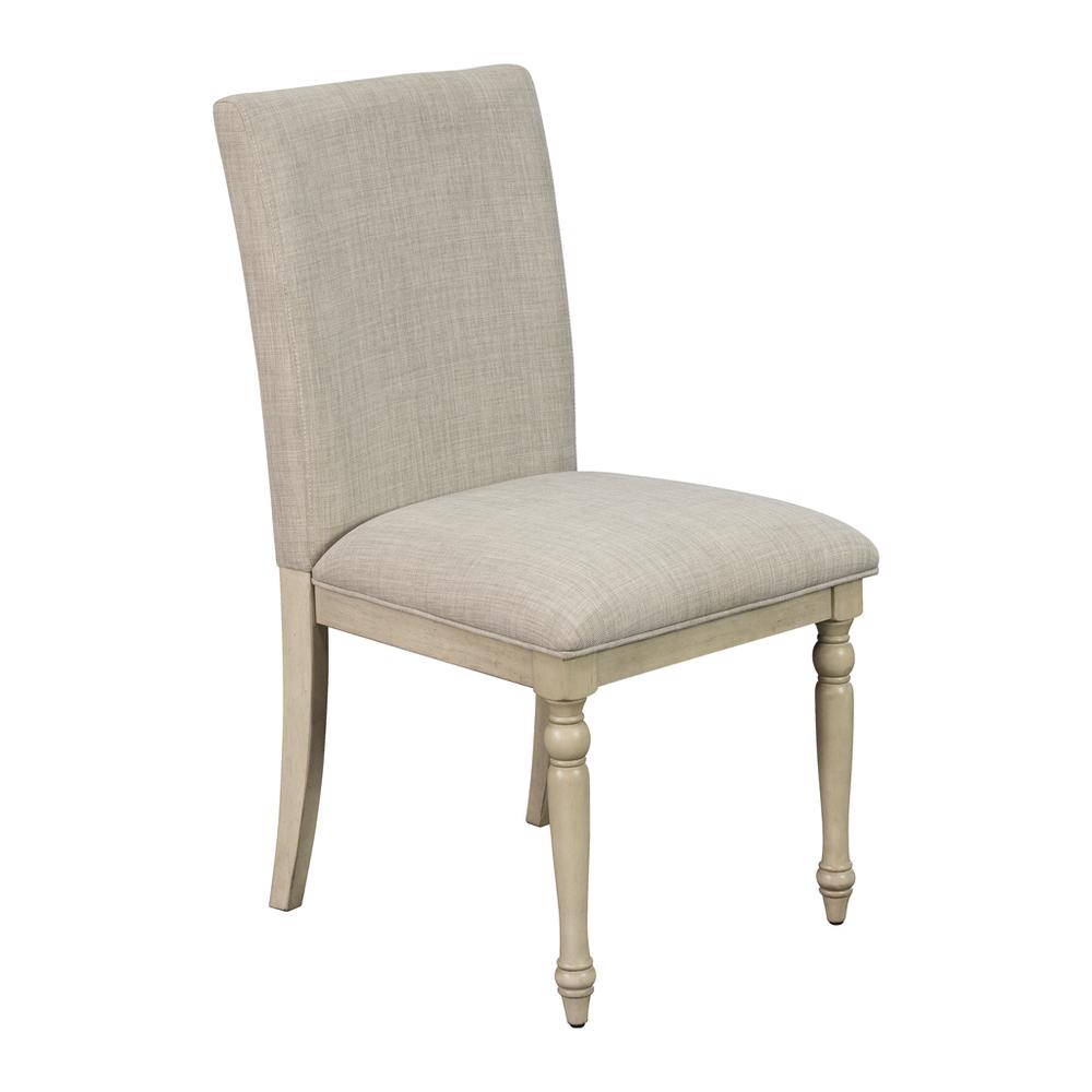 Upholstered Dining Chair with Turned Wood Legs Set of 2. Picture 3