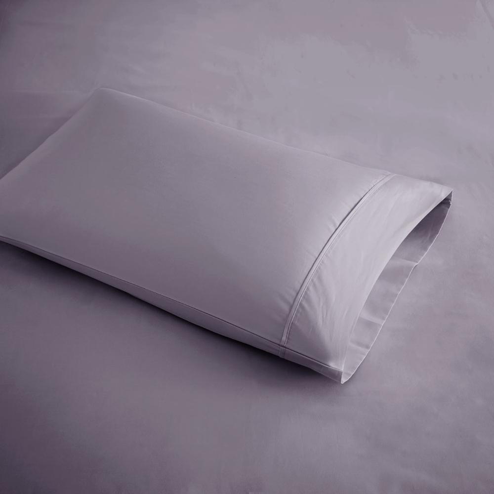 600 Thread Count Cooling Cotton Blend 4 PC Sheet Set, Purple color. Picture 3