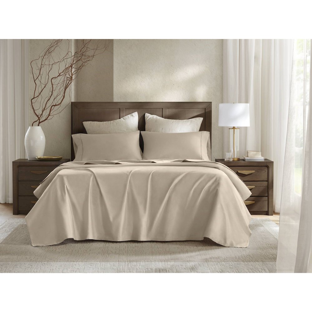 Sateen Sheet Set, Linen color. Picture 2