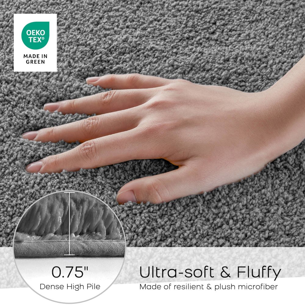 Marshmallow Bath Rug, Grey color. Picture 3