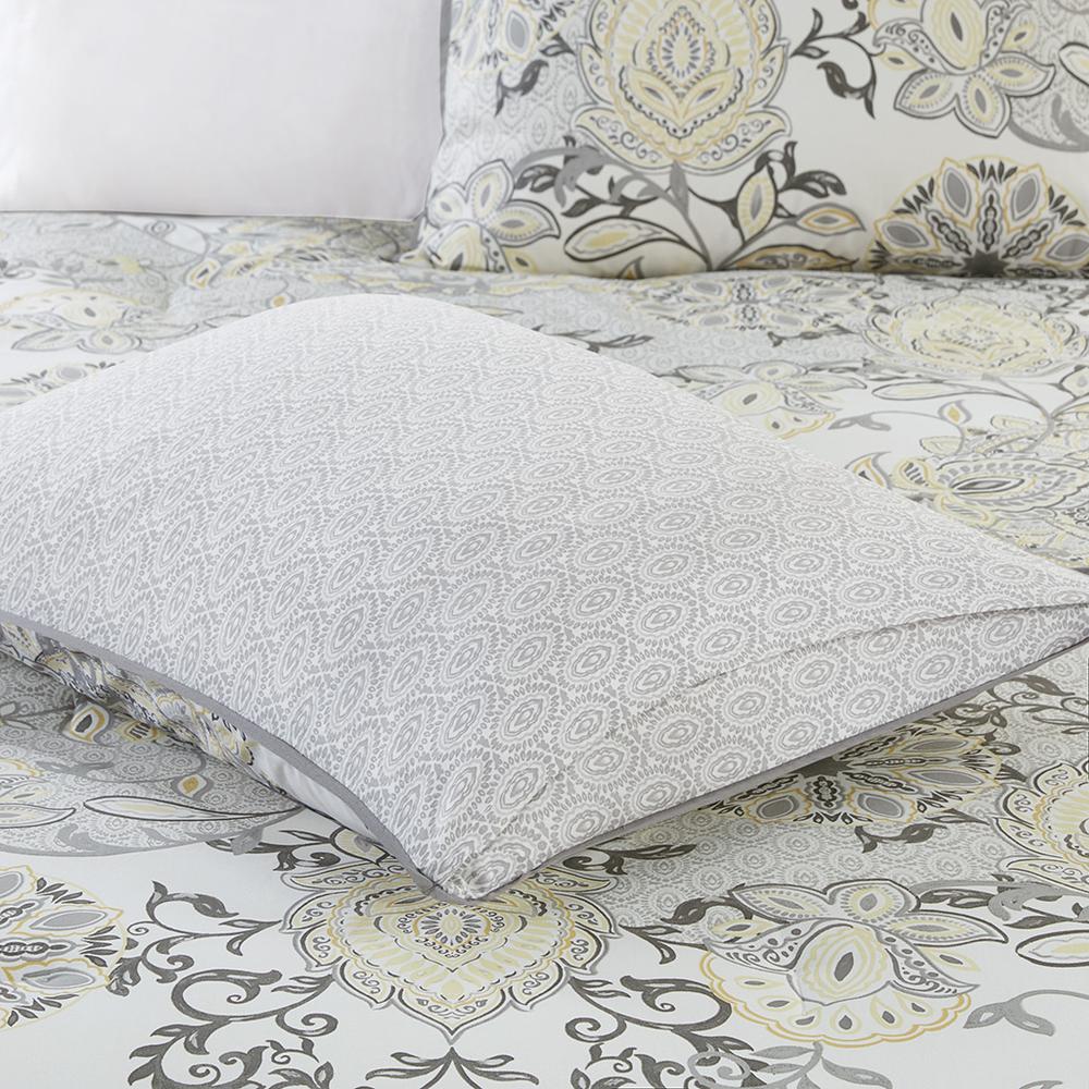 3 Piece Cotton Floral Printed Reversible Duvet Cover Set. Picture 2
