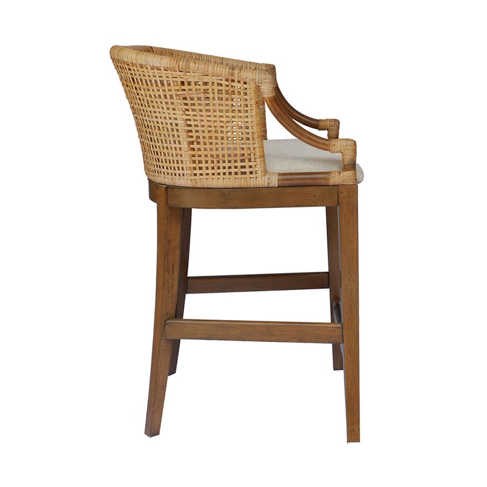 Handcrafted Rattan Counter Stool 25" H. Picture 1