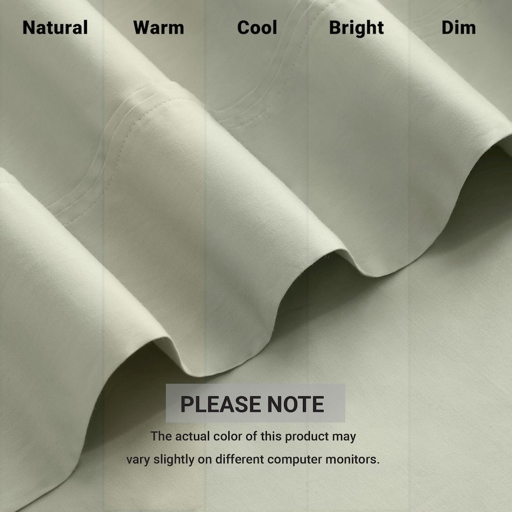 Sateen Sheet Set, Sage color. Picture 3