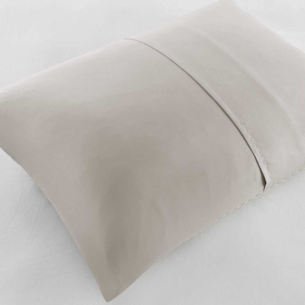 Mina Waffle Weave Textured Comforter Set, Neutral color. Picture 5