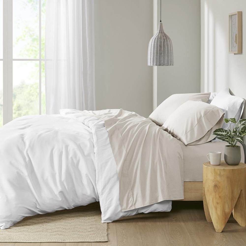 200 Thread Count Relaxed Cotton Percale Sheet Set. Picture 4